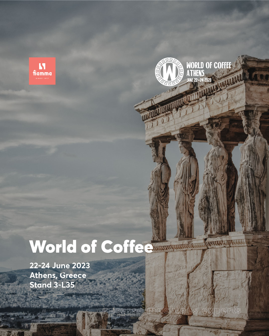 Fiamma na World of Coffee 2023 em Atenas